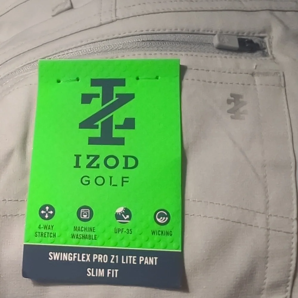 IZOD Swingflex Pro Z1 Lite Pant- Harbour Mist Men's Nwt Sz 40/32 Slim Fit